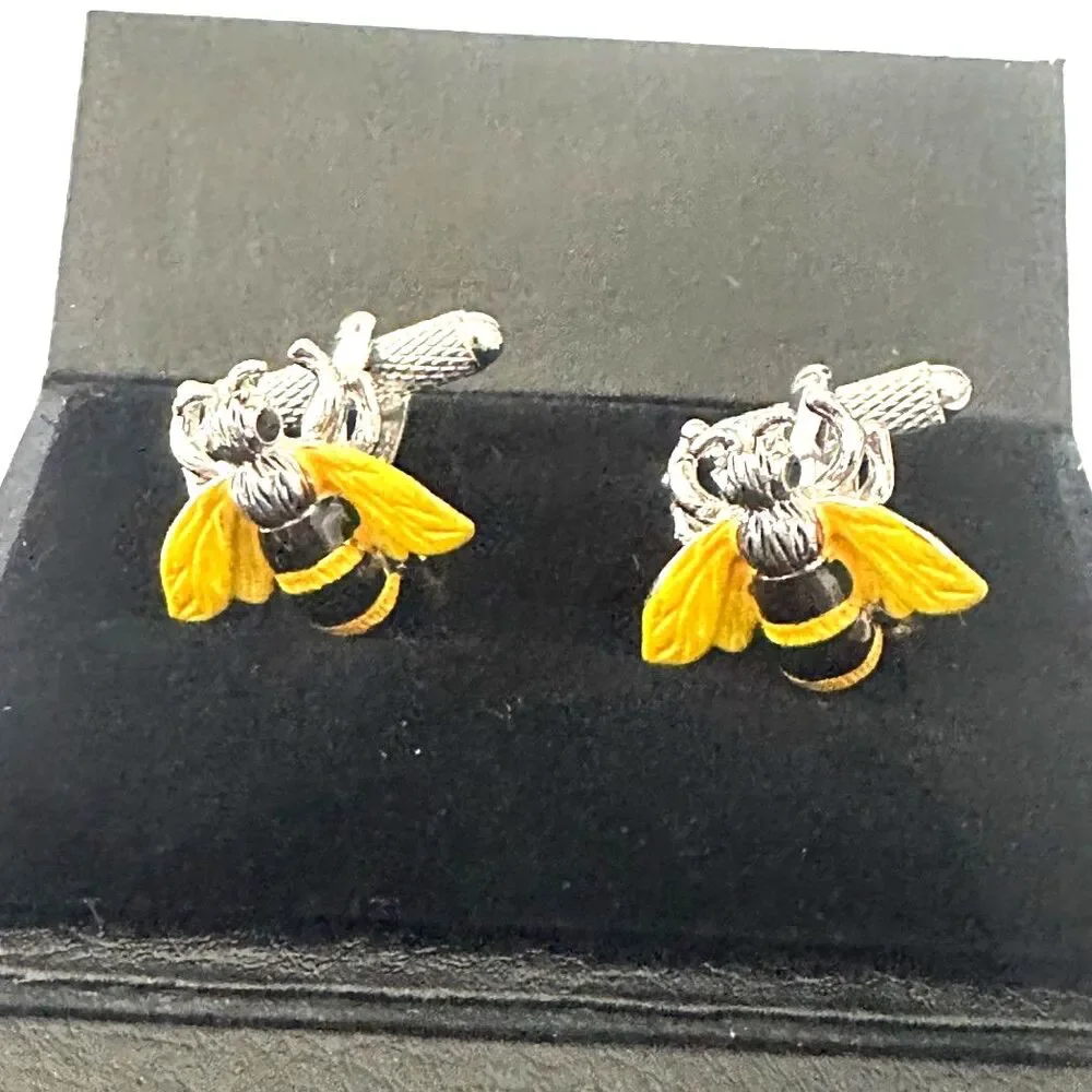 Bumblebee 3D Enamel Cufflinks